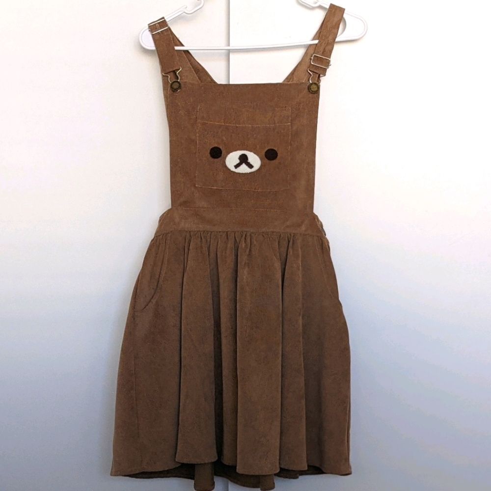 Corduroy Rilakkuma Dress with Hood